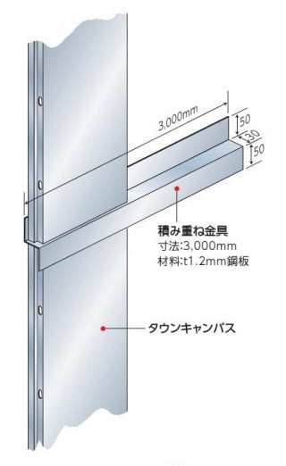 タウンキャンバス取付金具｜日本機電株式会社（公式ホームページ）